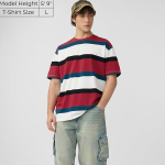 Retro Vibe Striped & Printed Relaxed Fit T-shirt