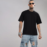 Mens Printed Oversized Tshirts, Backside Printed Drop Shoulder Tshirt