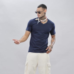 Self Design V-Neck T-shirt