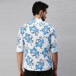 White Printed Casual Shirt