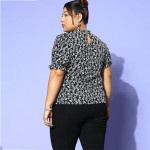 Elegant Black Floral Once Upon a Sleeve Top