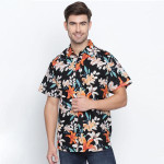 Black Floral Printed Casual Shirt