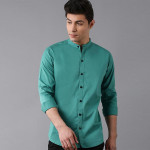 Green Solid Casual Shirt