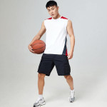 Men White & Grey Printed Pure Cotton Gym Vests