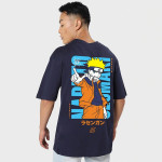 Men Blue Printed Loose T-shirt