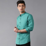 Green Solid Casual Shirt