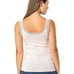 Lace Camisole Tank Tops for Women, Soft Stretch Ribbed Cotton Cami