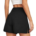 Women's Solid High Waist Shorts
