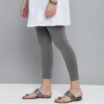 Women Grey Solid Leggings