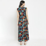 Women Multicolored Printed Open Front Fusion Shrug