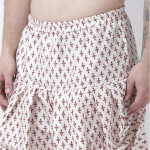Men Off-White & Red Printed Dhoti
