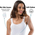 Camisole for Women, All Cotton, Airy Soft Comfy Tank Tops Cami Undershirt