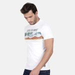 Men Off White Printed T-shirt