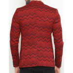 Red Cotton Casual Blazer