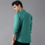 Green Solid Casual Shirt