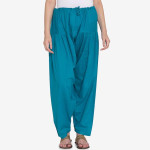 Women Blue Solid Loose-Fit Salwar