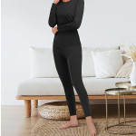 Thermal Underwear for Women - Long Johns with Fleece Lined Cold Weather Base Layer Pajama set