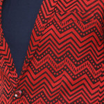 Red Cotton Casual Blazer